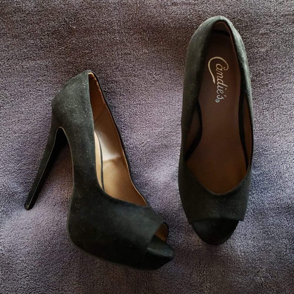Candies size 9 peeptoe 6" platform heel